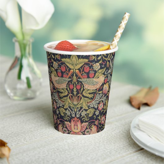 William Morris Strawberry Thief Papieren Bekers (Insitu)