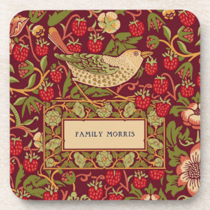 William Morris Strawberry Thief-patroon  Bier Onderzetter