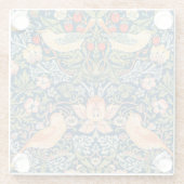  William Morris 'Strawberry Thief' Patroon Glazen Onderzetter (Achterkant)