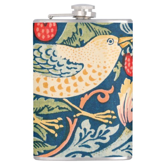 William Morris 'Strawberry Thief' Patroon Heupfles (Voorkant)