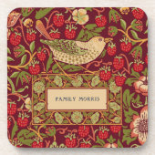 William Morris Strawberry Thief Pattern Bier Onderzetter (Voorkant)