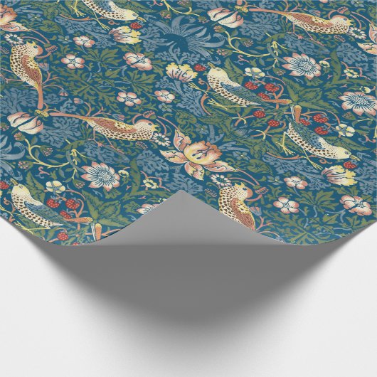 William Morris  Strawberry Thief Pattern Cadeaupapier (Hoek)