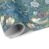 William Morris  Strawberry Thief Pattern Cadeaupapier (Rol Hoek)
