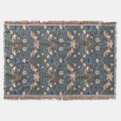 William Morris  Strawberry Thief Pattern Deken (Voorkant)