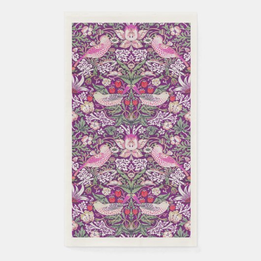 William Morris Strawberry Thief Pattern Gues Servet (Voorkant)