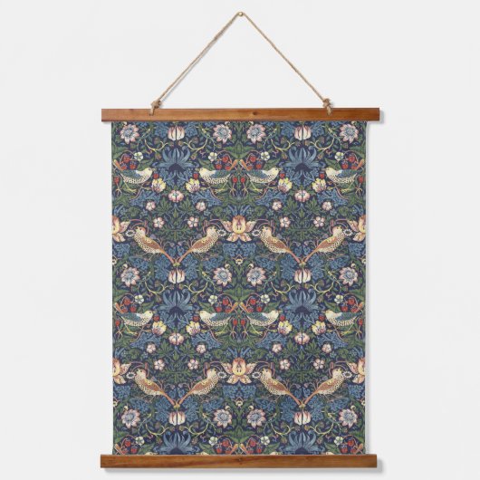 William Morris Strawberry Thief Pattern Hangend Wandkleed (Voorkant)