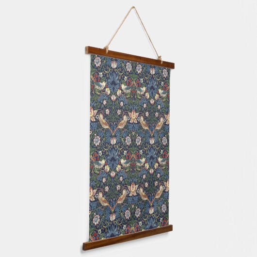 William Morris Strawberry Thief Pattern Hangend Wandkleed (Gebogen)
