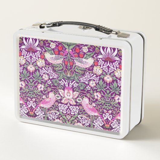 William Morris Strawberry Thief Pattern Metal Lunc (Achterkant)