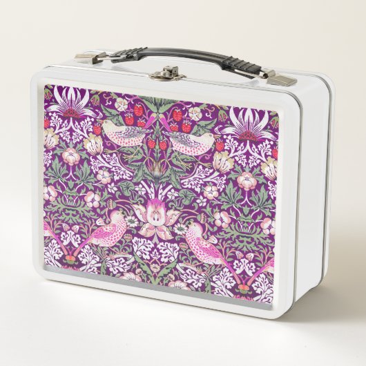 William Morris Strawberry Thief Pattern Metal Lunc (Voorkant)