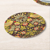 William Morris Strawberry Thief Pattern Ronde Kartonnen Onderzetter (Gebogen)