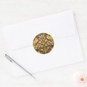 William Morris Strawberry Thief Pattern Ronde Sticker (Envelop)