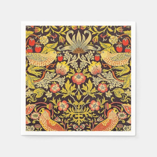 William Morris Strawberry Thief Pattern Servet (Voorkant)