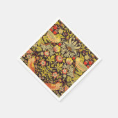 William Morris Strawberry Thief Pattern Servet (Hoek)