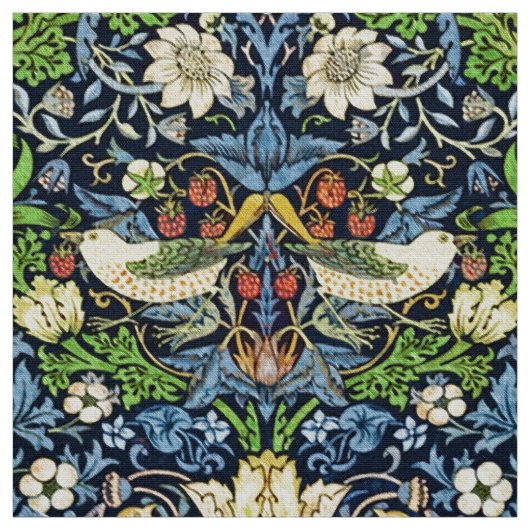 William Morris Strawberry Thief Pattern Stof (Swatch)