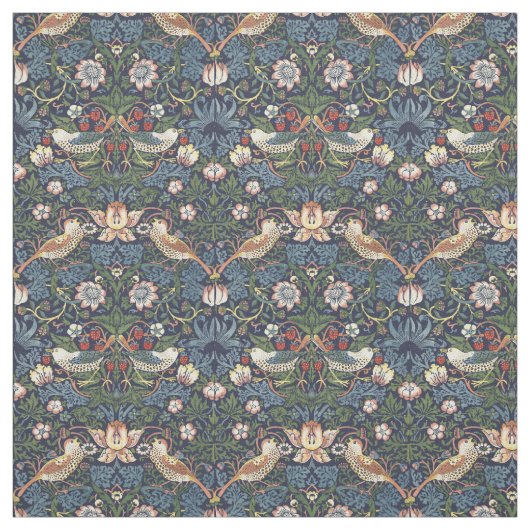 William Morris Strawberry Thief Pattern Stof (Swatch)