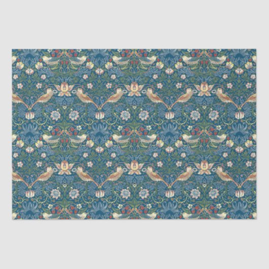William Morris  Strawberry Thief Pattern Tissuepapier (Voorkant)