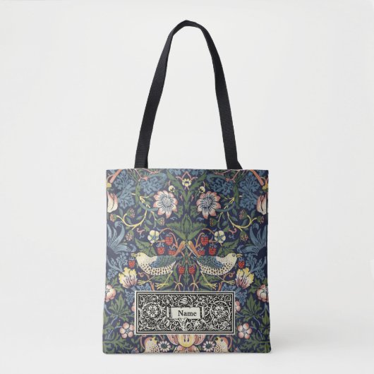 William Morris  Strawberry Thief Pattern Tote Bag (Voorkant)