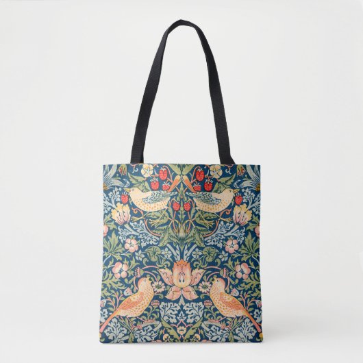 William Morris Strawberry Thief Pattern Tote Bag (Voorkant)
