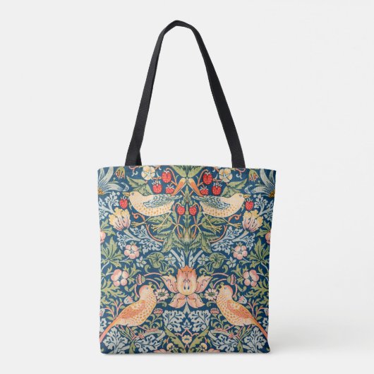 William Morris Strawberry Thief Pattern Tote Bag (Achterkant)