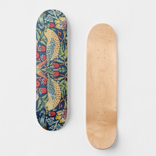 William Morris - Strawberry Thief Persoonlijk Skateboard (Voorkant)