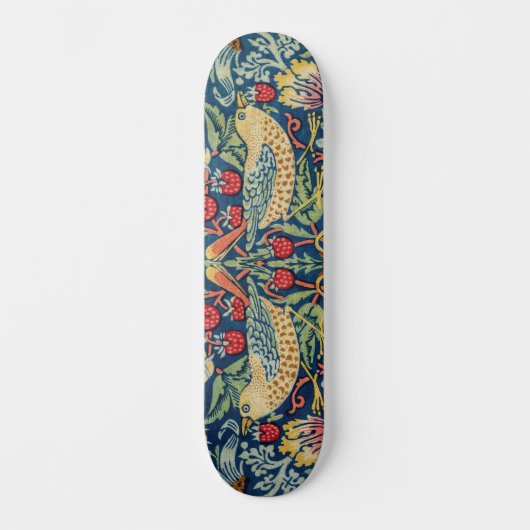 William Morris - Strawberry Thief Persoonlijk Skateboard (Voorkant)
