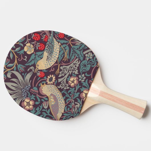 William Morris Strawberry Thief Ping Pong Paddle Tafeltennisbatje (Zijkant)