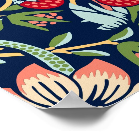 William Morris Strawberry Thief Poster (Hoek)