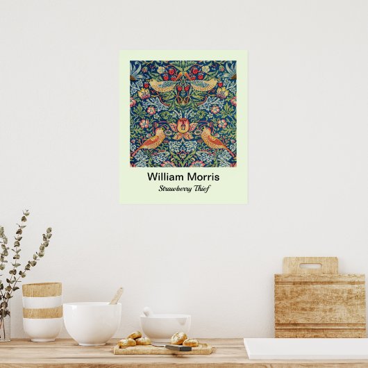 William Morris - Strawberry Thief Poster (Keuken)