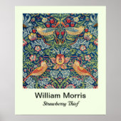 William Morris - Strawberry Thief Poster (Voorkant)