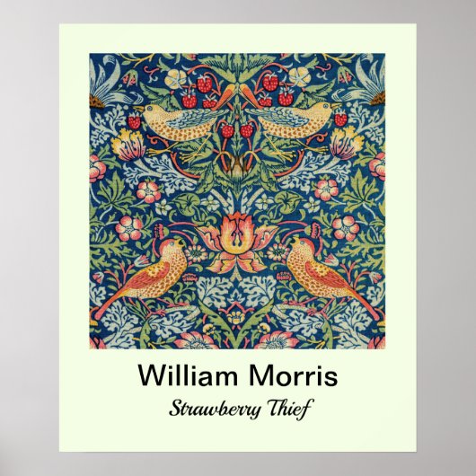 William Morris - Strawberry Thief Poster (Voorkant)
