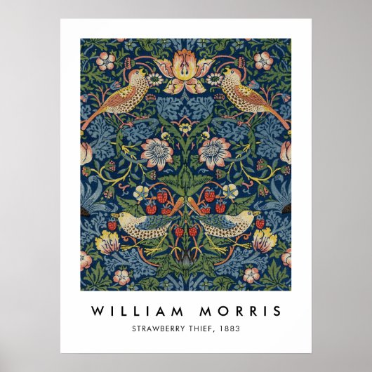 William Morris Strawberry Thief Poster (Voorkant)