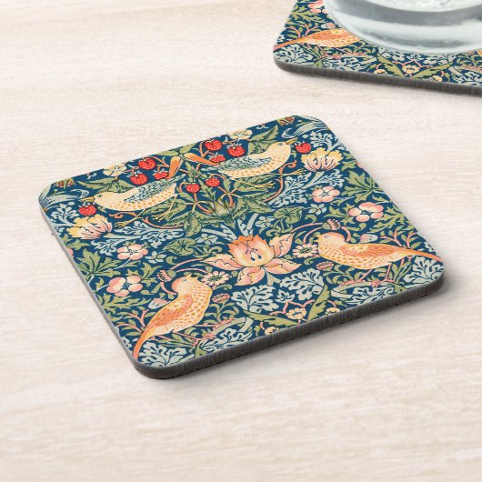 William Morris strawberry thief print Bier Onderzetter (Linkerzijde)