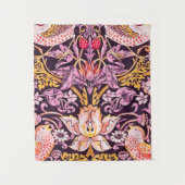 William Morris Strawberry Thief Purple Version Wandkleed (Voorkant)