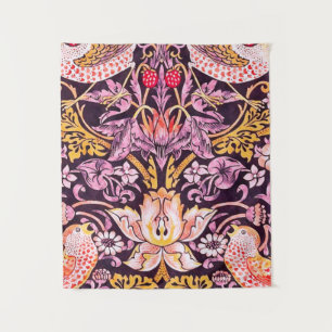 William Morris Strawberry Thief Purple Version Wandkleed
