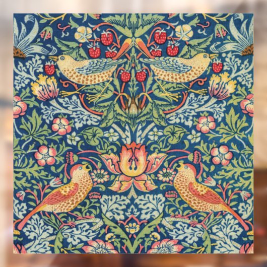 William Morris - Strawberry Thief Raamsticker (Vel 2)