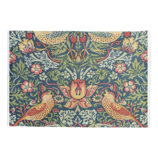 William Morris Strawberry Thief Rested Versie Kussensloop (Achterkant)