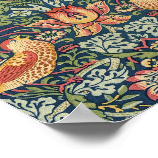 William Morris Strawberry Thief Rested Versie Poster (Hoek)