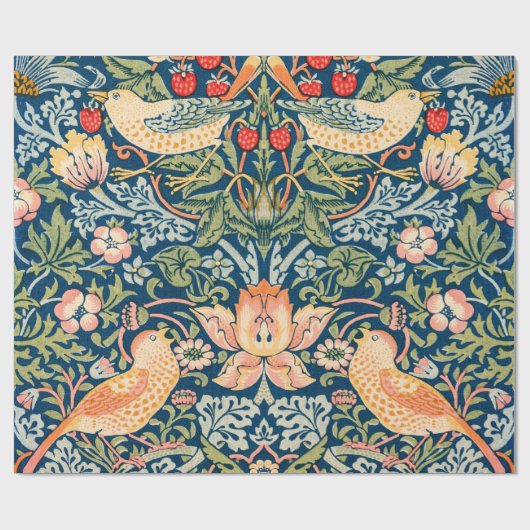 William Morris Strawberry Thief, Retro Cadeaupapier (Vlak)