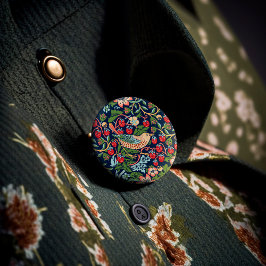 William Morris Strawberry Thief Ronde Button 3,2 Cm