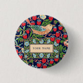 William Morris Strawberry Thief Ronde Button 3,2 Cm (Voorkant)