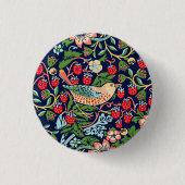 William Morris Strawberry Thief Ronde Button 3,2 Cm (Voorkant)
