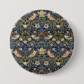 William Morris Strawberry Thief Ronde Button 7,6 Cm (Voorkant)