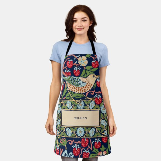 William Morris Strawberry Thief Schort (Gedragen)