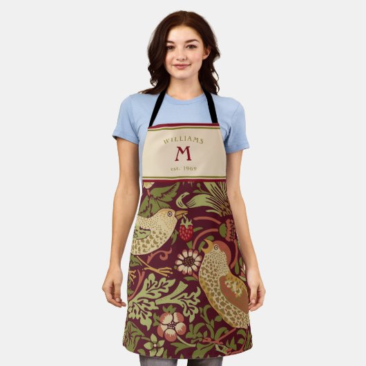 William Morris Strawberry Thief Schort (Gedragen)