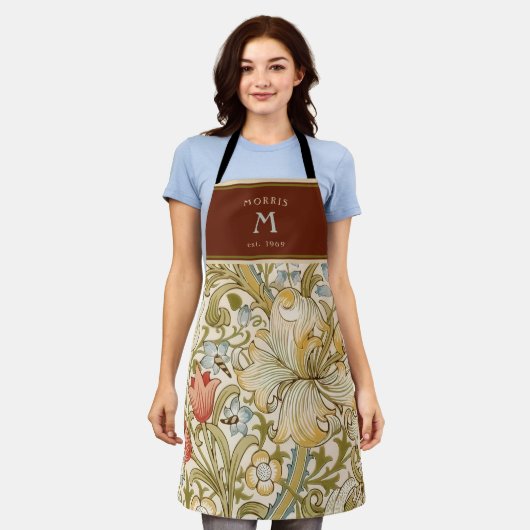 William Morris Strawberry Thief Schort (Gedragen)