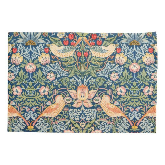 William Morris Strawberry Thief Set van twee Kussensloop (Achterkant-Links)