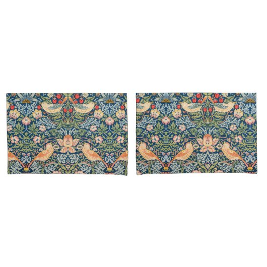 William Morris Strawberry Thief Set van twee Kussensloop (Voorkant-Set)