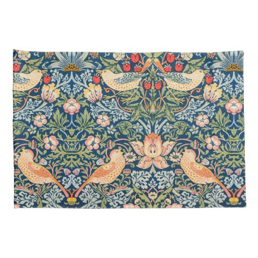 William Morris Strawberry Thief Set van twee Kussensloop (Achterkant-Rechts)