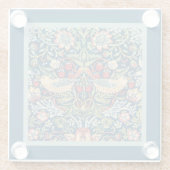 William Morris Strawberry Thief Sierkussen Glazen Onderzetter (Achterkant)