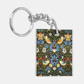 William Morris - Strawberry Thief Sleutelhanger (Voorkant Links)
